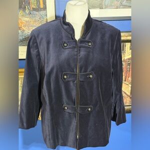 Alex Marie Midnight Blue Buttoned Blazer